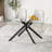 Carlinda Glass Dining Table for 4-6 People, Rectangular Kitchen Table with Cross Metal Legs, Modern Dining Table for Small Spaces-435729853