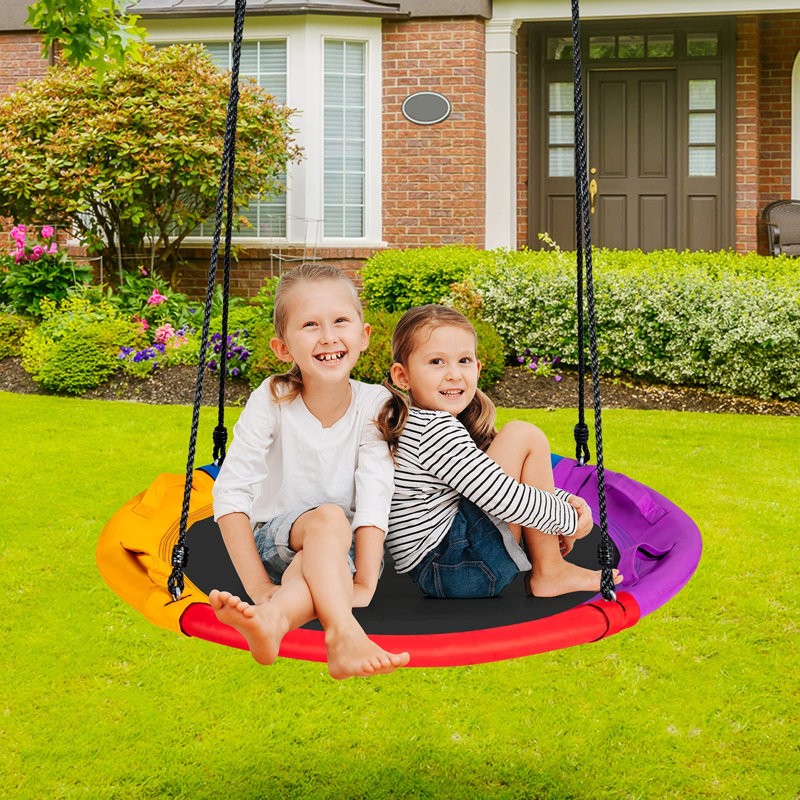 COSTWAY Plastic Swing Set with 1 Swing(s)