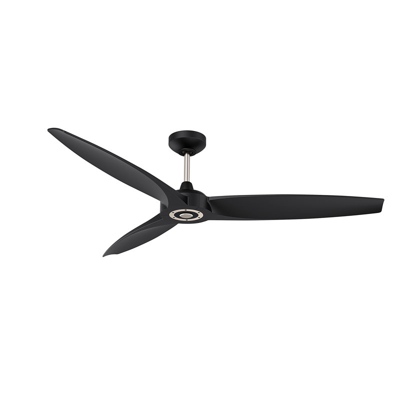 Ventilateur de plafond 56 po avec lumières DEL STELTRA, Noir mat / nickel satiné