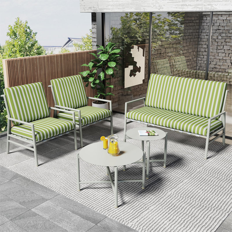 Shirly 4 - Person Garden Lounge Set with Cushions