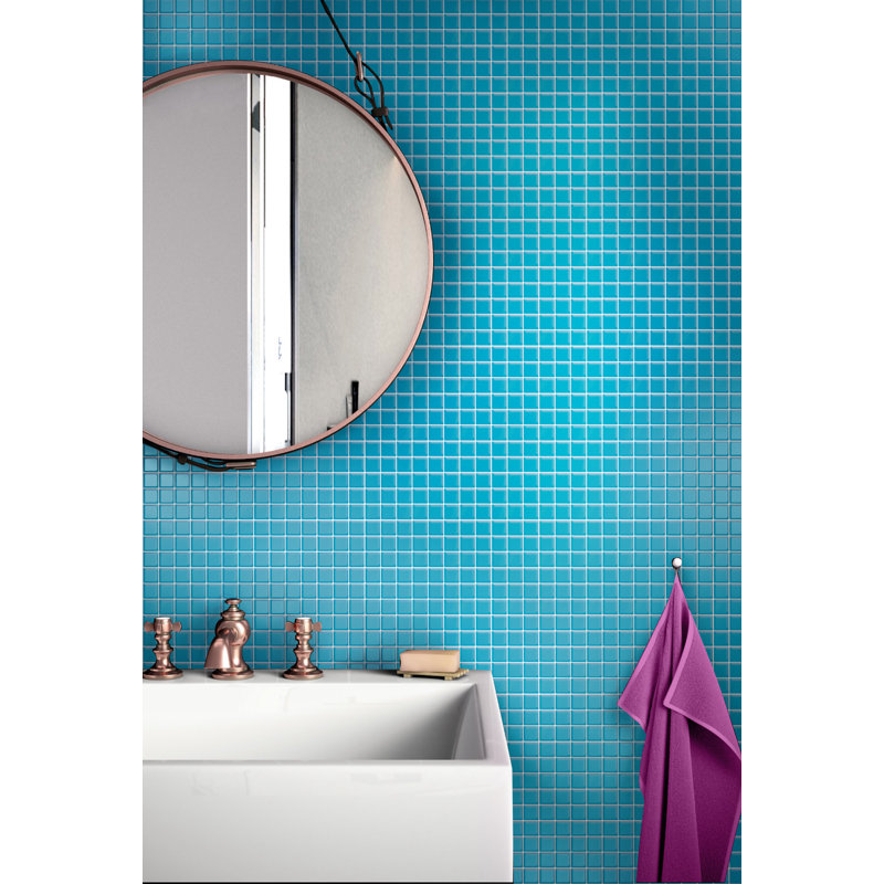 3"X 6" Matte Finished Glass Subway Tile, Laguna Blue