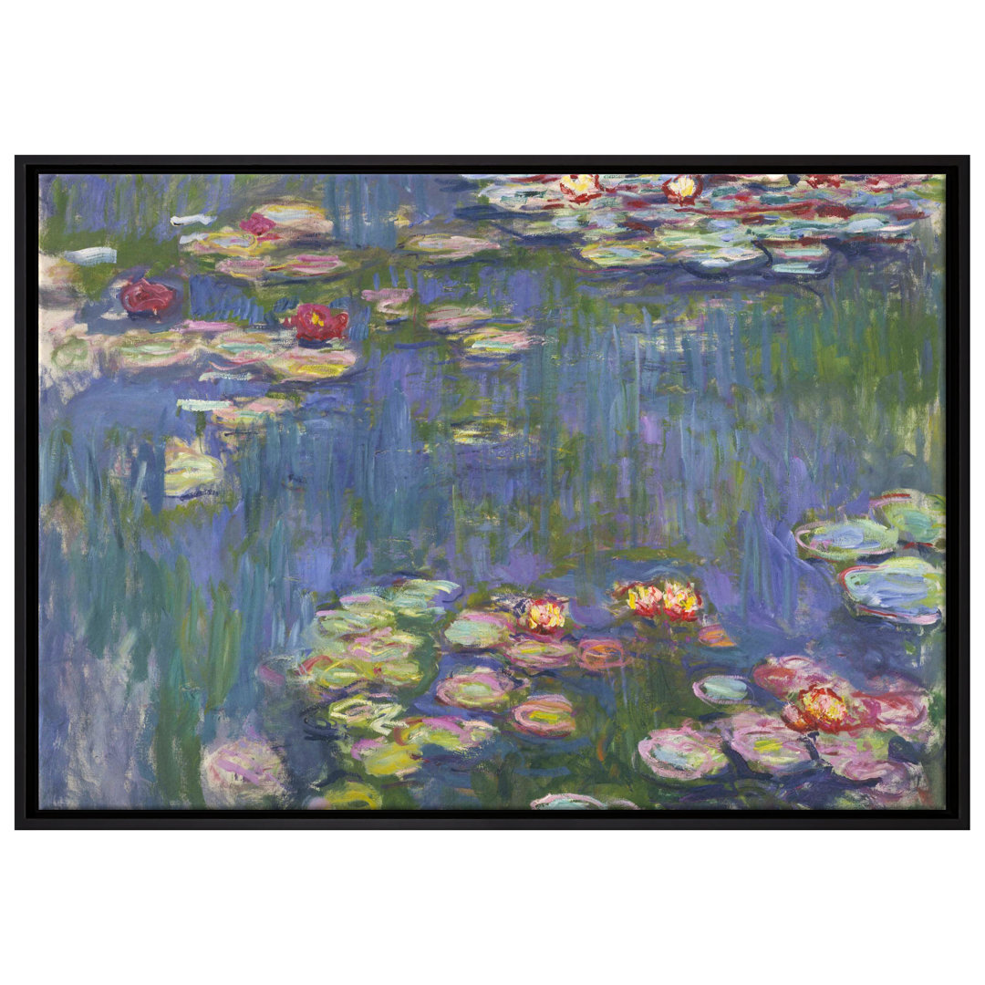 Gerahmtes Leinwandbild Water Lilies V von Claude Monet