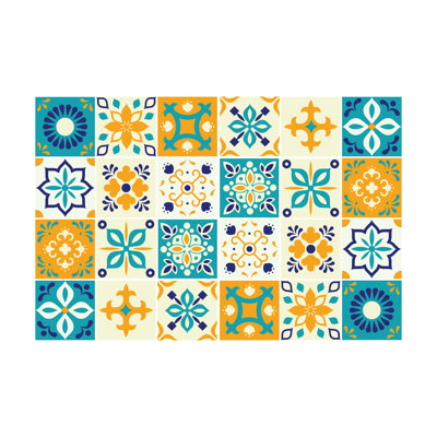Stewie Marjorelle Moroccan Wall Tile Sticker Set - 15 cm x 15 cm