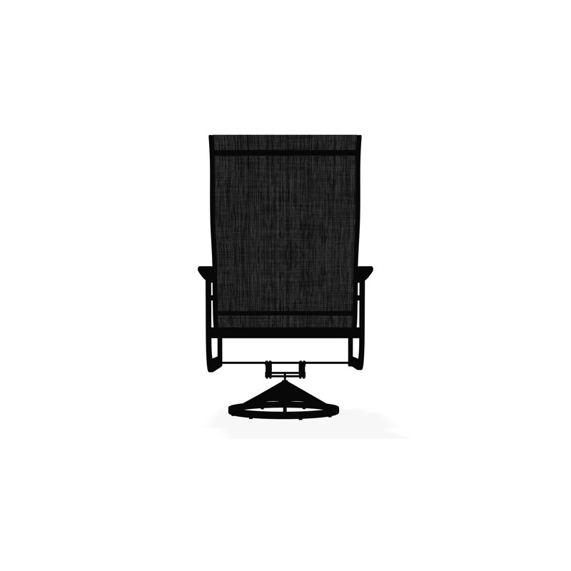 St. Catherine Polymer Outdoor Lounge Chair, Black, Augustine Shadow