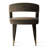 Modern Velvet Dining Chairs, Barrel Back Armchairs with Fabric-Wrapped Legs-1878163884