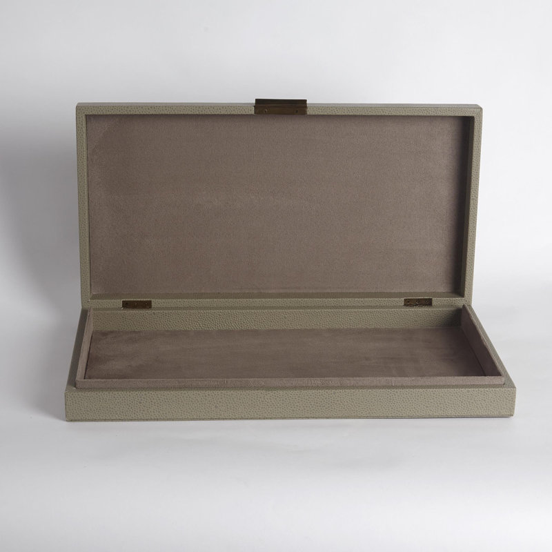 Alpen Box-Bark-Lg, 2.75" H x 19.5" W x 10" D, Bark