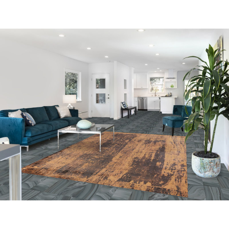 Contemporary Wool Abstract Indian Area Rug
