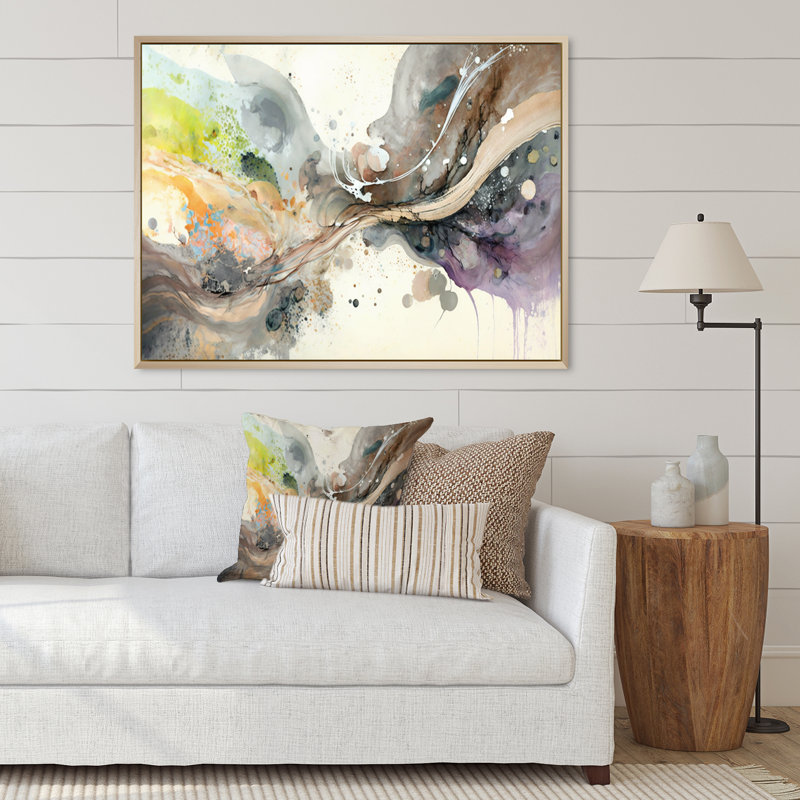 Art mural sur toile Subtile Serenity, H 12 po x l 20 po x P 1 po, Cadre naturel flottant