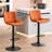 Swivel Adjustable Height Faux Leather Bar Stool-376865814