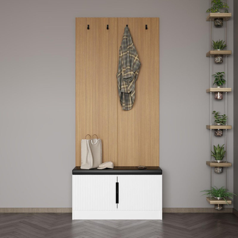 Nichlas Hall Tree 90cm Wide, White