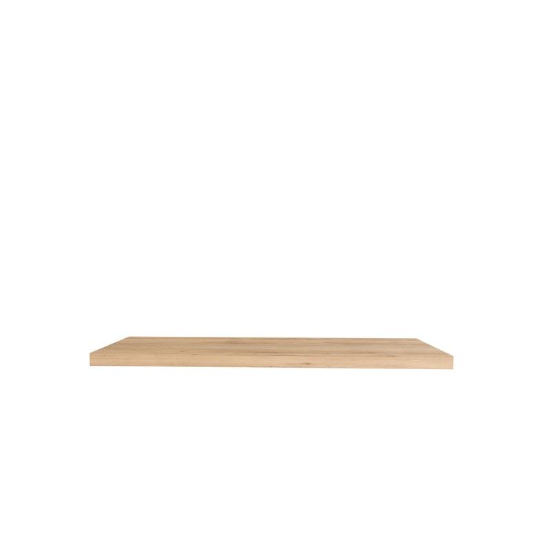 Wall Oak Solid Wood Floating Shelf, 2" H x 55.1" W x 8.7" D, Natural Oak