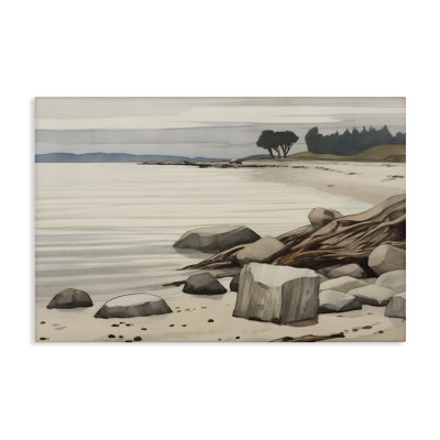 Art mural sur toile Beach Rock View par Petal Prints Design