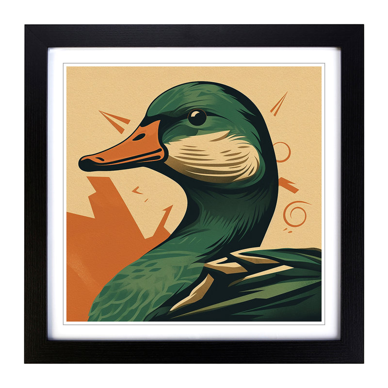 Single Picture Frame Print on Wood, Black