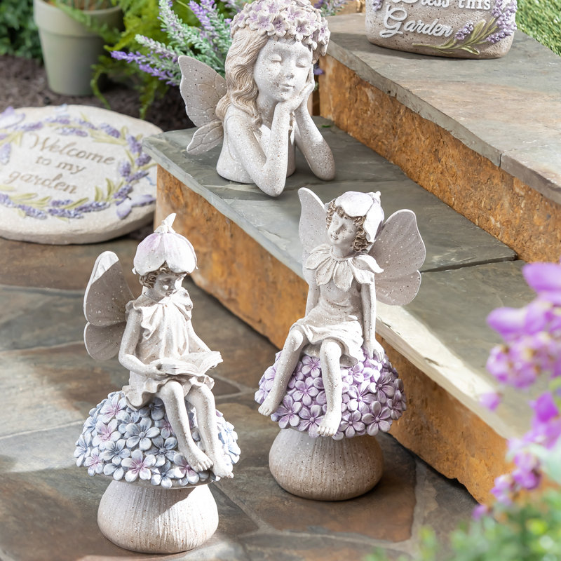 Ensemble de 2 fées Harneen Garden Statuaries
