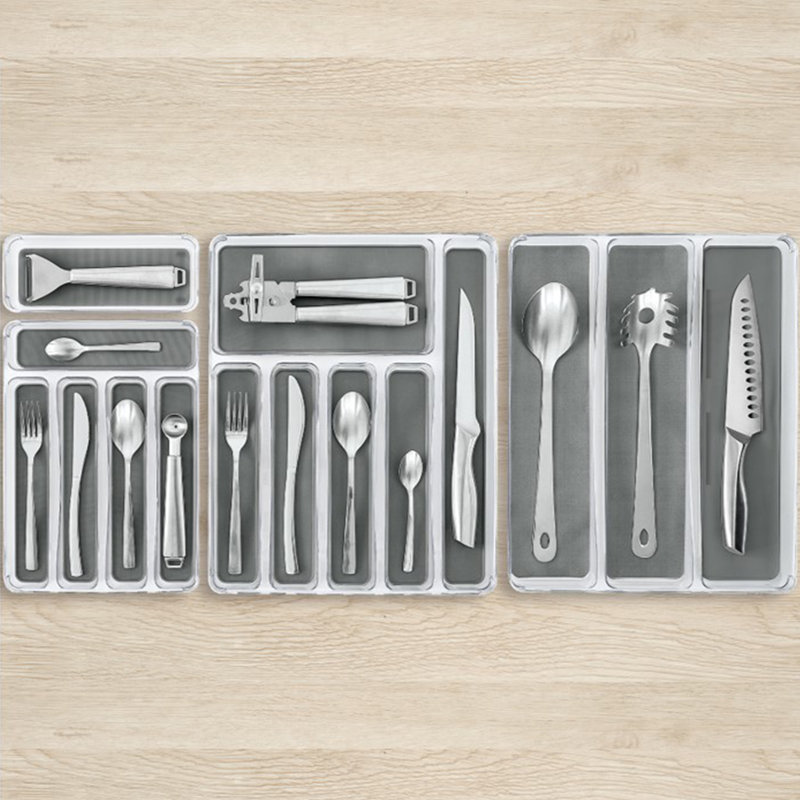 Draw Tidy Plastic Rectangle Flatware Caddy