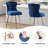 Velvet Counter Height Bar Stools with Metal Legs-2007673055