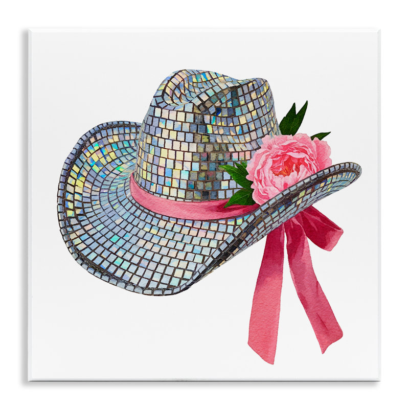 Plaque murale chic sur un chapeau disco, design par Amanda Greenwood