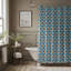 Rideau de douche standard 1 pièce Brick Yellow Blue Tiles 0151-1710679383