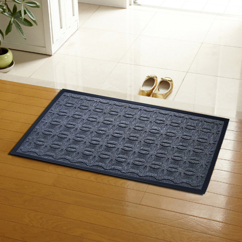 Gray Polypropylene Non-Slip Outdoor Doormat