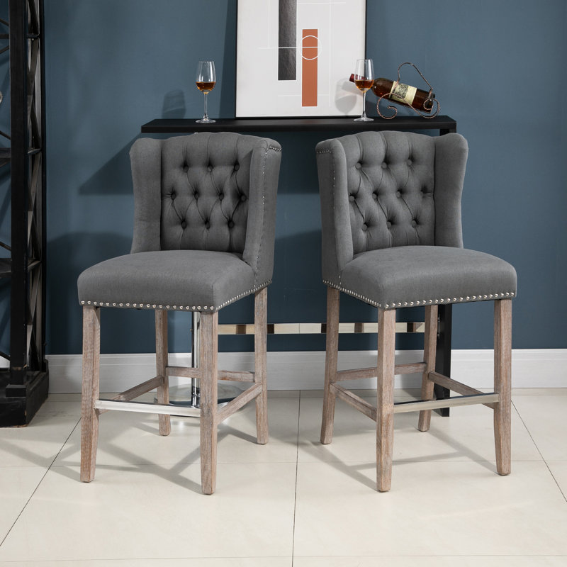 Tabouret de comptoir 26,8 po Herod, Gris foncé