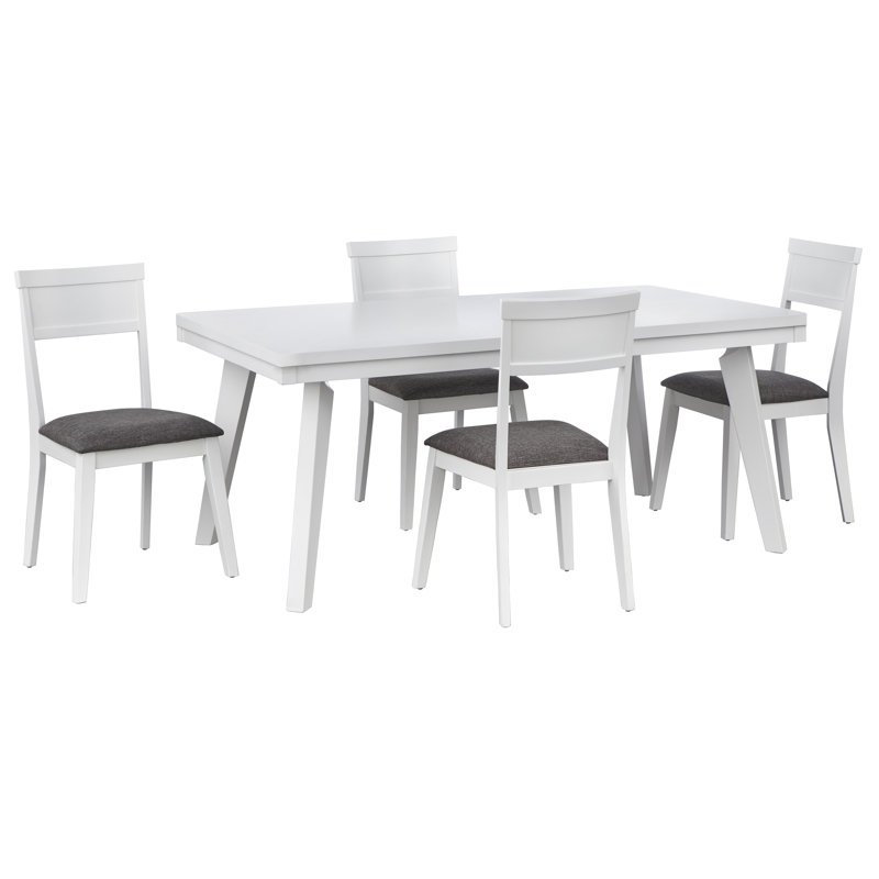 Ensemble repas, Blanc / gris foncé