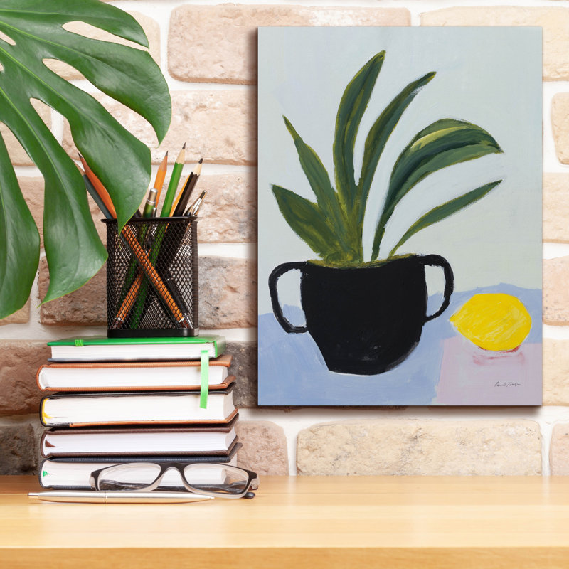 "Epic Graffiti" Plant With Lemon "par Pamela Munger, art mural sur toile, H 16 po x l 12 po x P 0,75 po