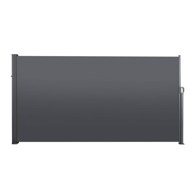 Waterproof Privacy Awning - Retractable, For Courtyard. 118.1"X70.9", Dark Grey Retractable Courtyard Screen , Waterproof.