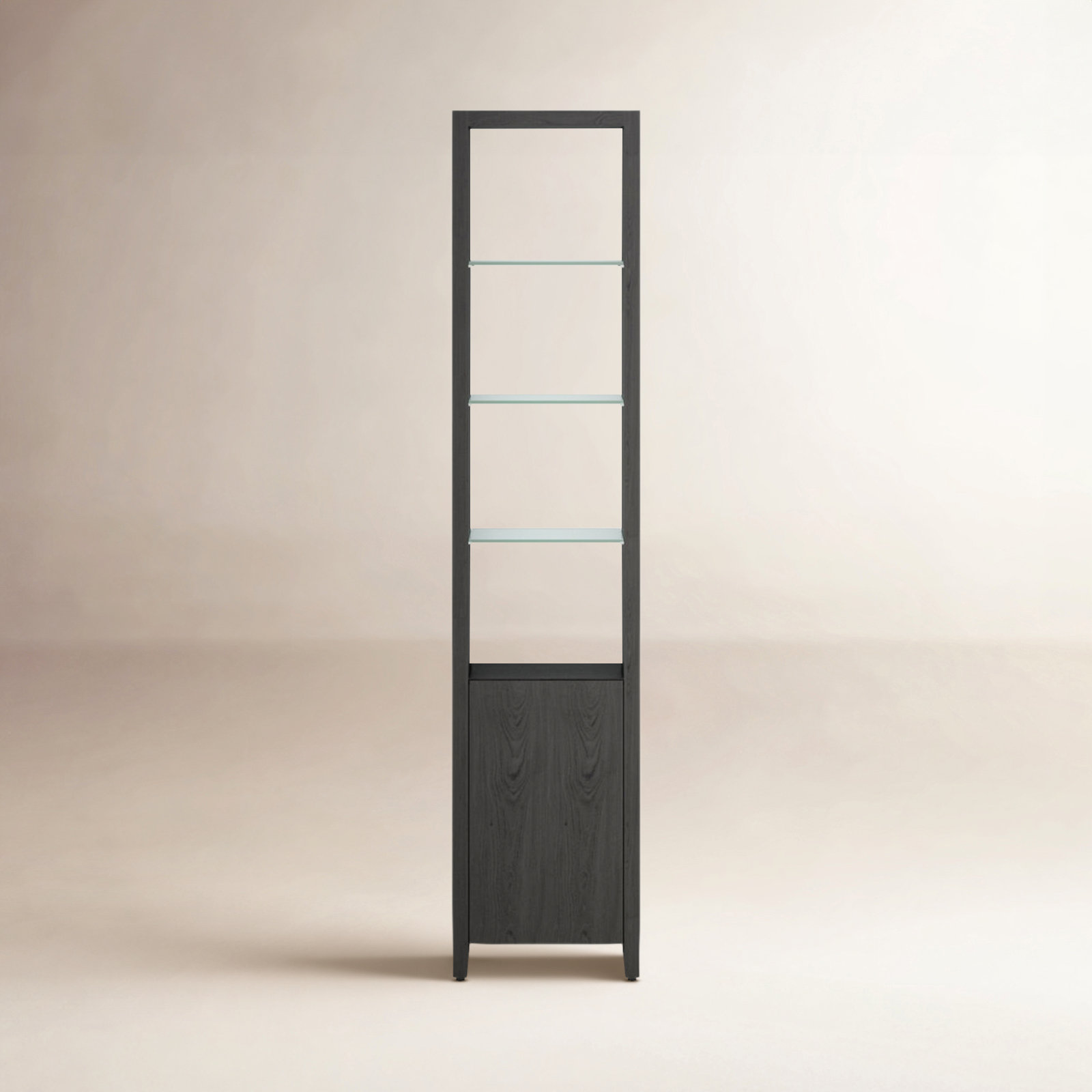 Linea™ Narrow Bookcase, Charcoal Stained Ash