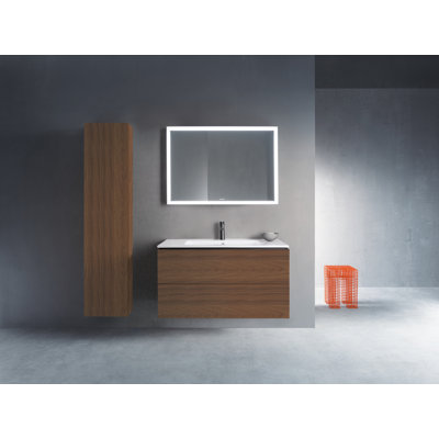 Base de meuble-lavabo simple murale Duravit seulement - noyer foncé (lavabo non inclus)