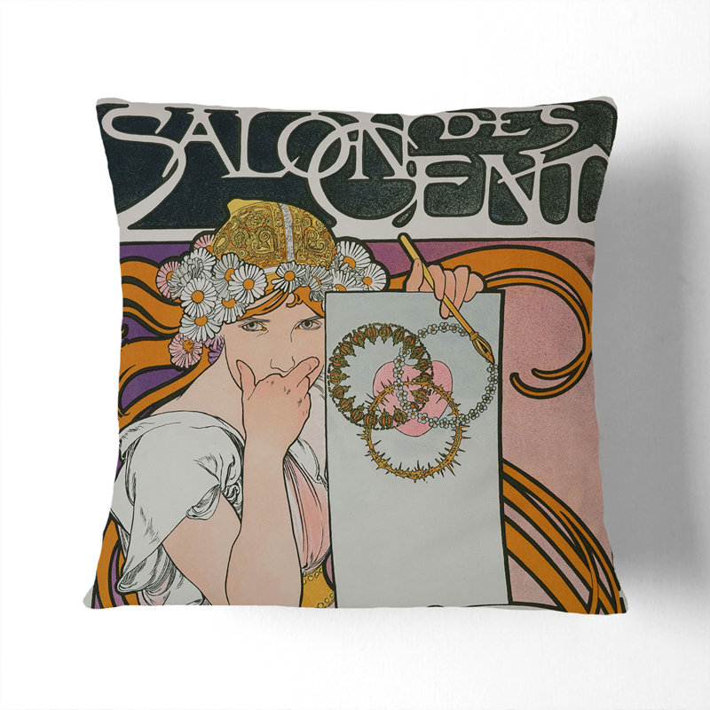 Salon Des Cent Vol.1 Scatter Cushion, 40cm H x 40cm W x 15cm D, Stone