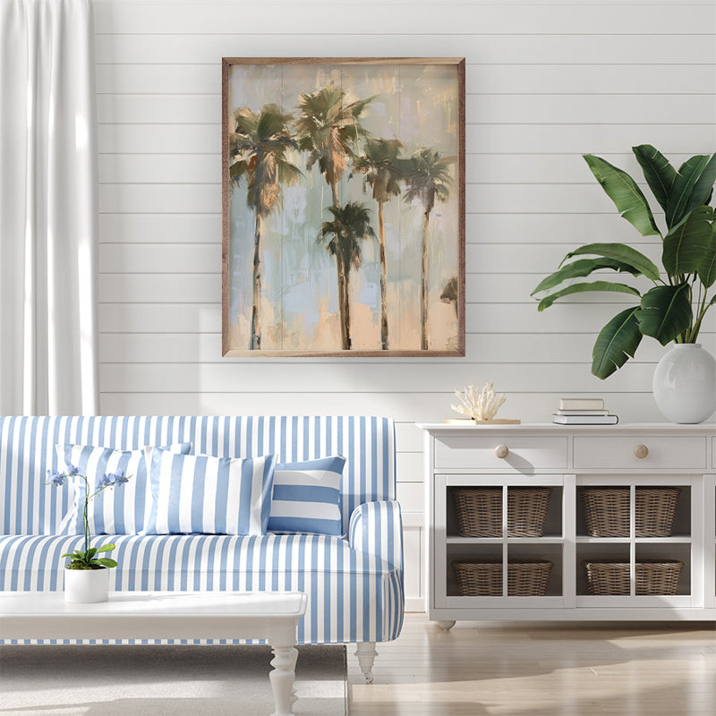 Painted Palms By Petals Prints Design, 40" H x 32" W