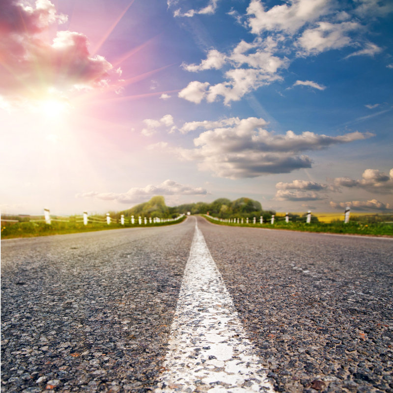 Le long de la route par Standret - Photographie sur toile tendue, L 12 po x H 12 po