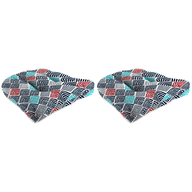 Contoured Outdoor Wicker Seat Cushion, Colsen Noir