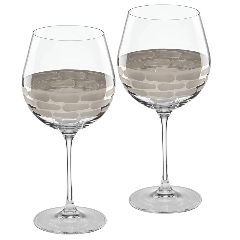 Truro Handmade Wine Glass, Platinum