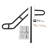 Single Post Handrail for 1-3 Steps