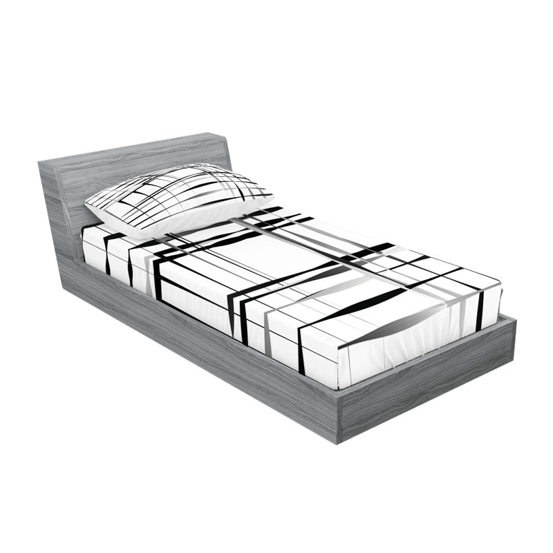 Drap-housse et taie décorative Ambesonne, Ensemble de draps pour lit simple TG + 5 articles 