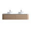 Meuble-lavabo flottant 72 po avec vasques et porte-serviettes pré-assemblés 72 po-131147823-131147826