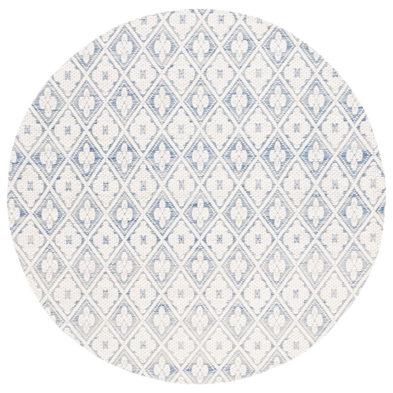 Hark Hand Woven Performance Geometric Rug, Round 6'