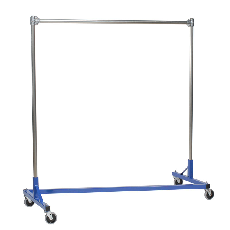 63'' Metal Rolling Clothing Rack, Yellow, 79" H