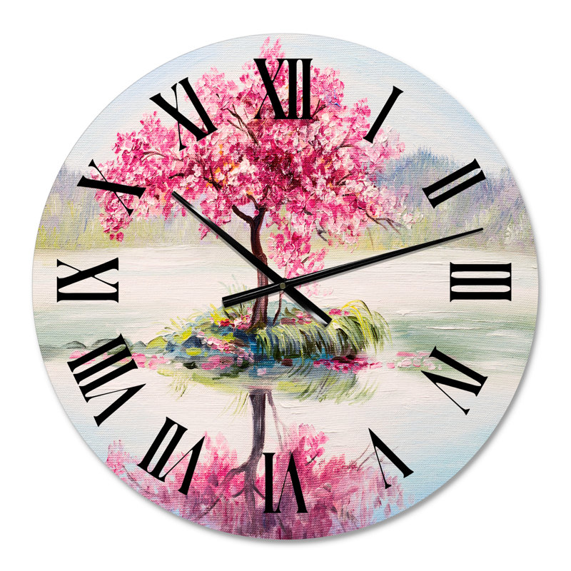 Horloge murale oriental cerisier oriental sur le lac - Lake House, Petit