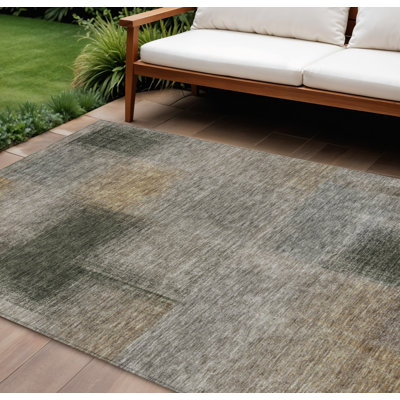 Tapis intérieur lavable abstrait 8 pi x 10 pi beige