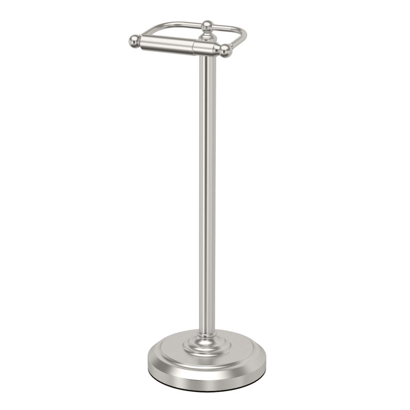 Porte-papier hygiénique sur pied Gatco, Nickel satiné