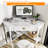 Corner Desk Small Desk for Small Space, Corner Computer Desk Triangle Desk for Home Office, White