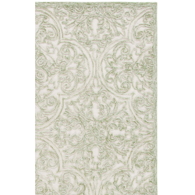Msr Trace Martha Stewart Hand Tufted Wool And Cotton With Latex Damask Rug, Runner 2'3" x 8'