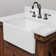 Keighley 30" Carrara White Marble Countertop Bath Vanity in Rustic Sienna with Faucet and Mirror