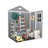 6*5ft resin storage shed, high quality pp material, strong structure, waterproof, rust and UV proof, large storage space, 12mm thick pp board, HD window lighting