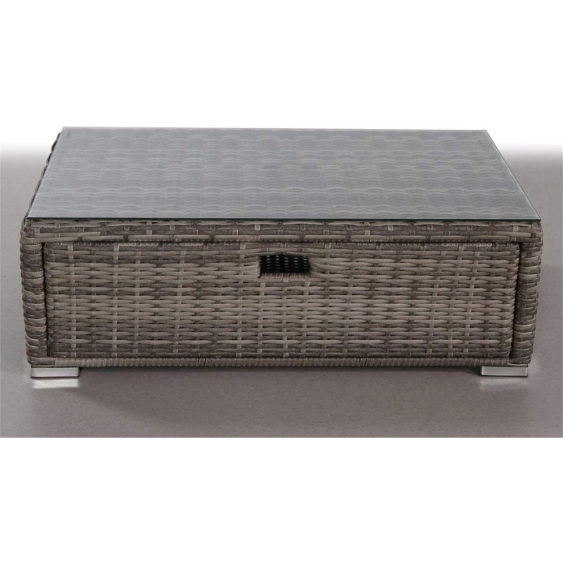 Fully Assembled Glass Outdoor Coffee Table