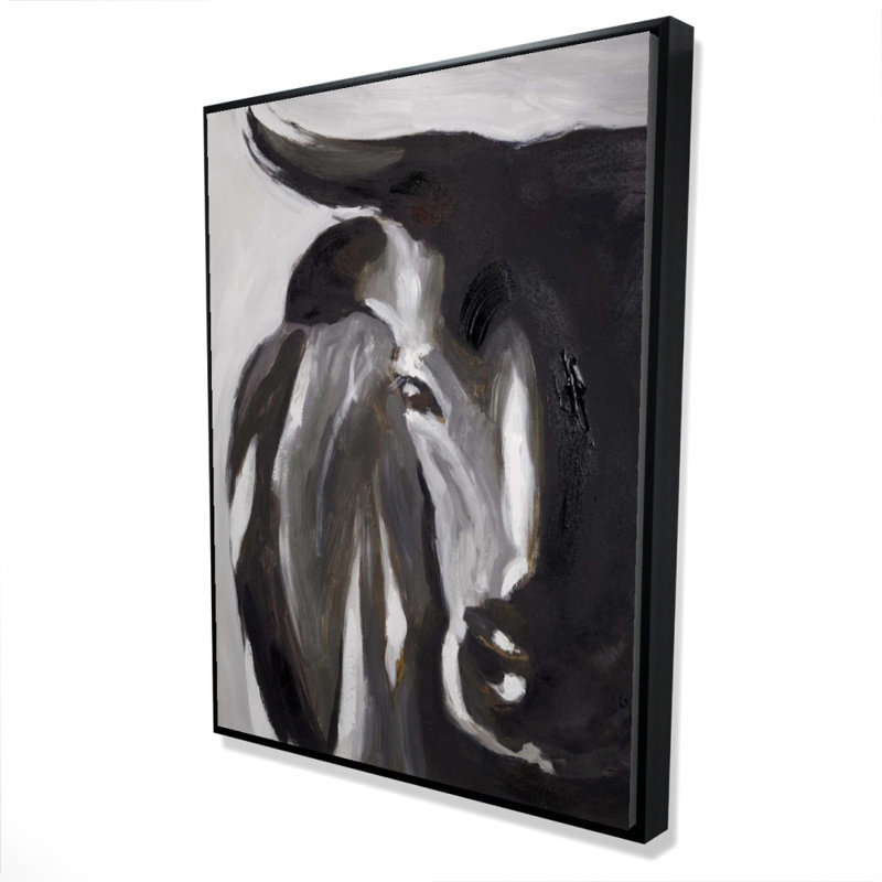 Bull Head Closeup Print On Canvas