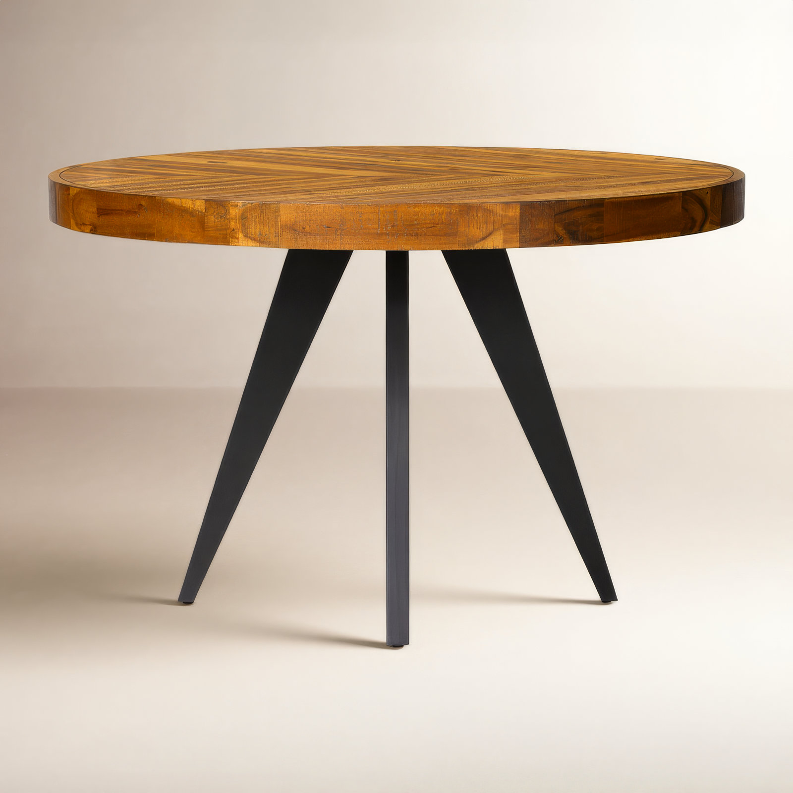 Carlo Round Dining Table, Brown, 30" H x 48" W x 48" D
