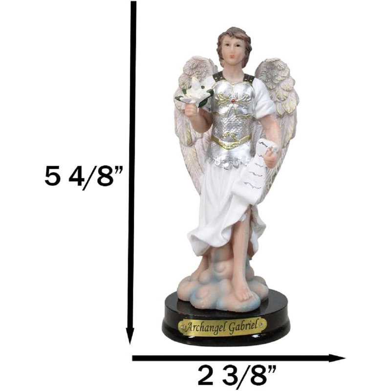 Figurine à volutes et arc-en-ciel Catholique Saint-Gabriel